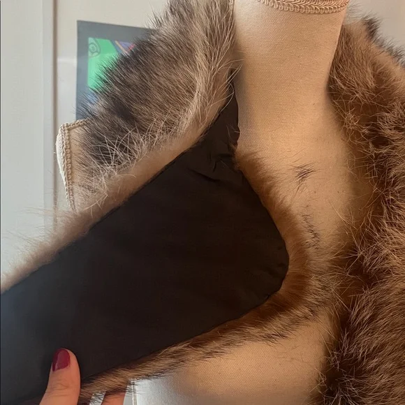 NWT 1960s 1970s Vintage Antique Raccoon Fur Collar Stole Scarf - Picture 6 of 7